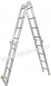 Многофункциональная шарнирная лестница-трансформер 4х5 Sarayli про-во Россия